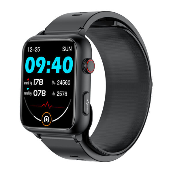 DoSmarter Smartwatch with Air Pump & Airbag Blood Pressure Monitoring, Voice BP Broadcast, ECG with AI Diagnosis, Uric Acid & Blood Lipid Monitoring, Sleep & Respiratory Rate Tracking, Multi-Sport Modes, 370mAh Long Battery Life